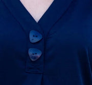 Marble 7386 Navy Top Roll Sleeve