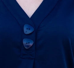 Marble 7386 Navy Top Roll Sleeve