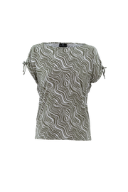 Marble 7423 Army Green Swirl Top