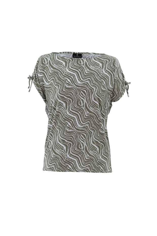 Marble 7423 Army Green Swirl Top