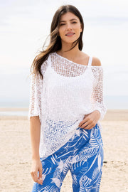 Marble 5186 White Lace Cover Up