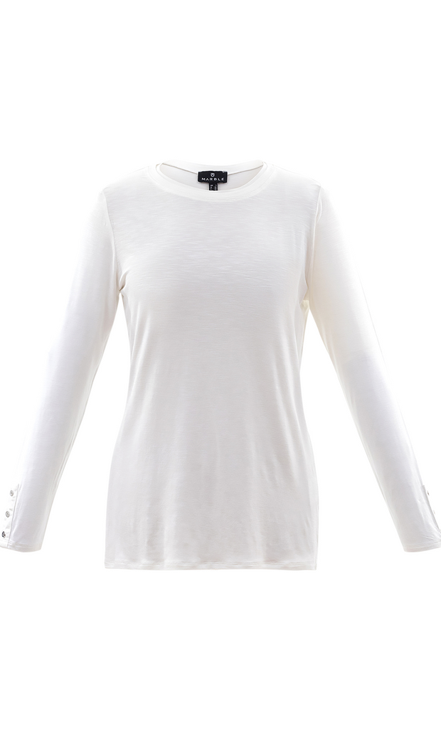 Marble 6401 Long Sleeve Classic Henley Cream