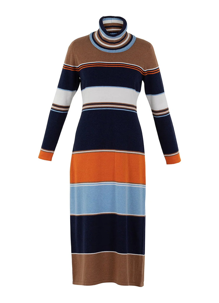 blue and brown marble dress Marble 7216 Brown and Blue Dress laurel e. boutique