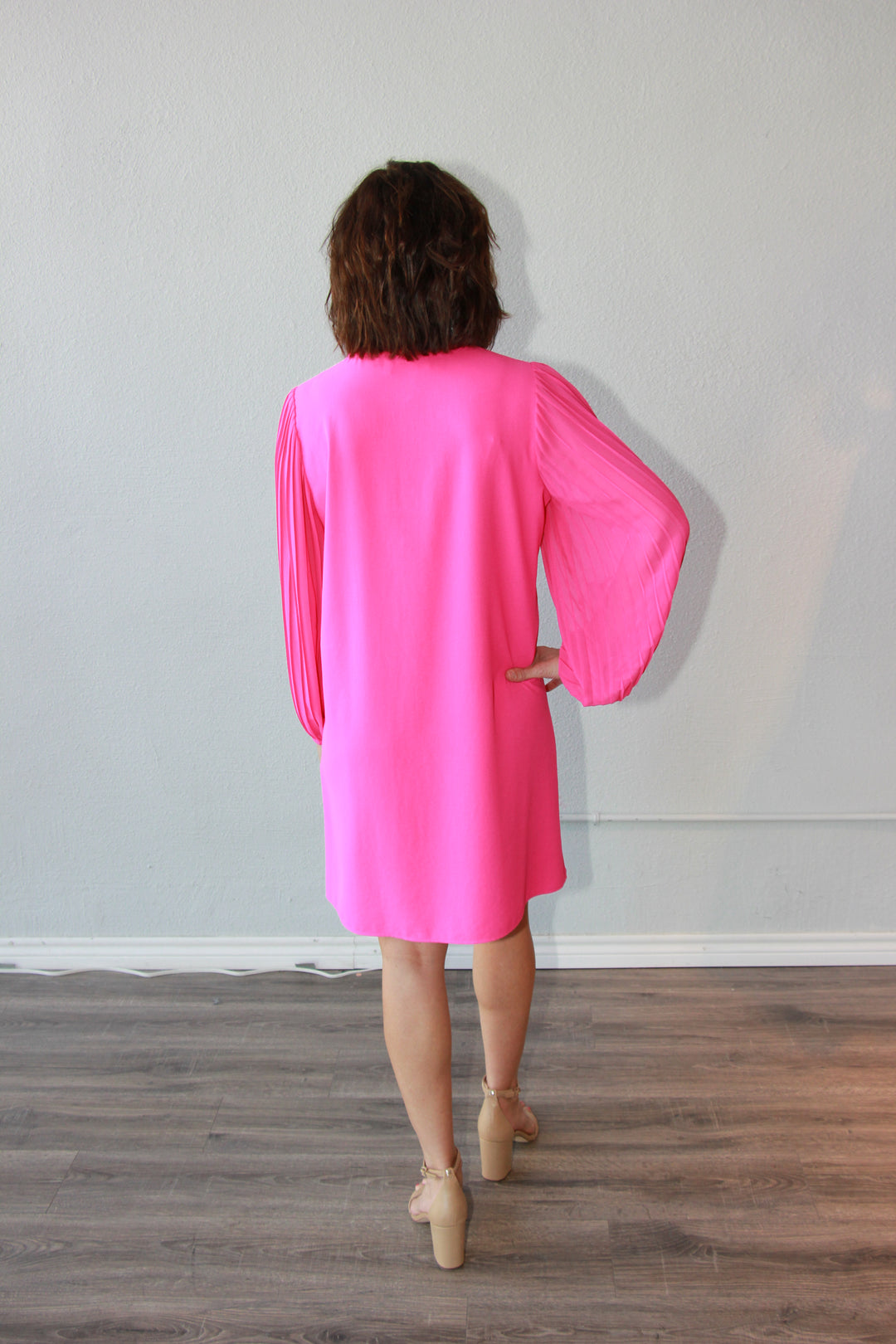 joseph ribkoff hot pink dress V Neck A Line 242022 – laurel e. boutique Wrap dress