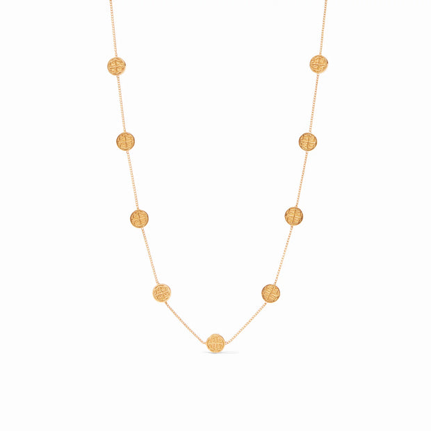 Julie Vos Valencia Delicate Station Necklace Gold