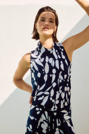 Joseph Silky Knit Abstract Print Sleeveless Top 251251