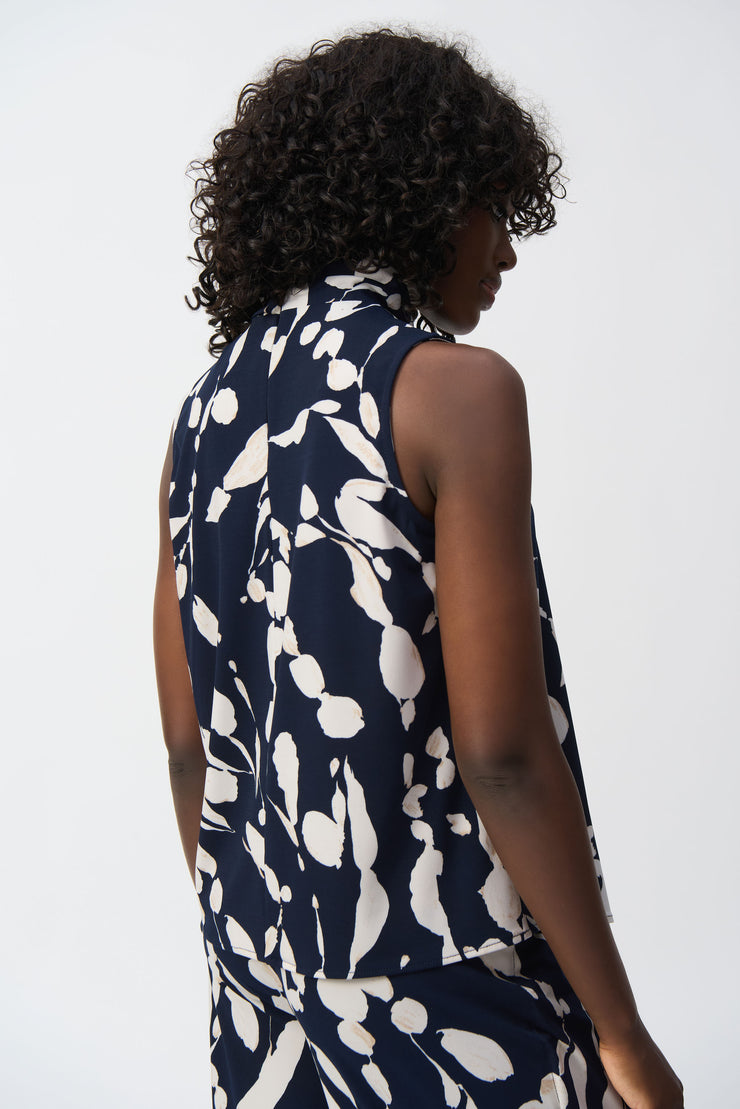 Joseph Silky Knit Abstract Print Sleeveless Top 251251