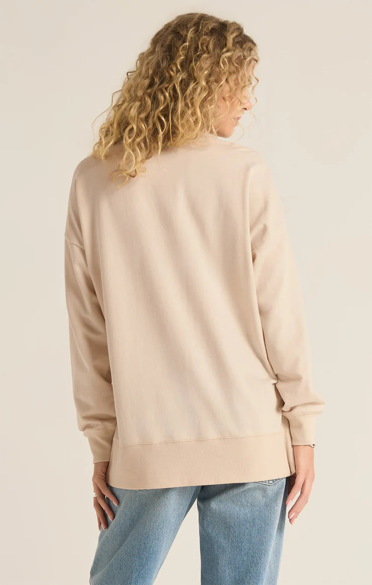 Z Supply Fossil Modern V Neck Weekender