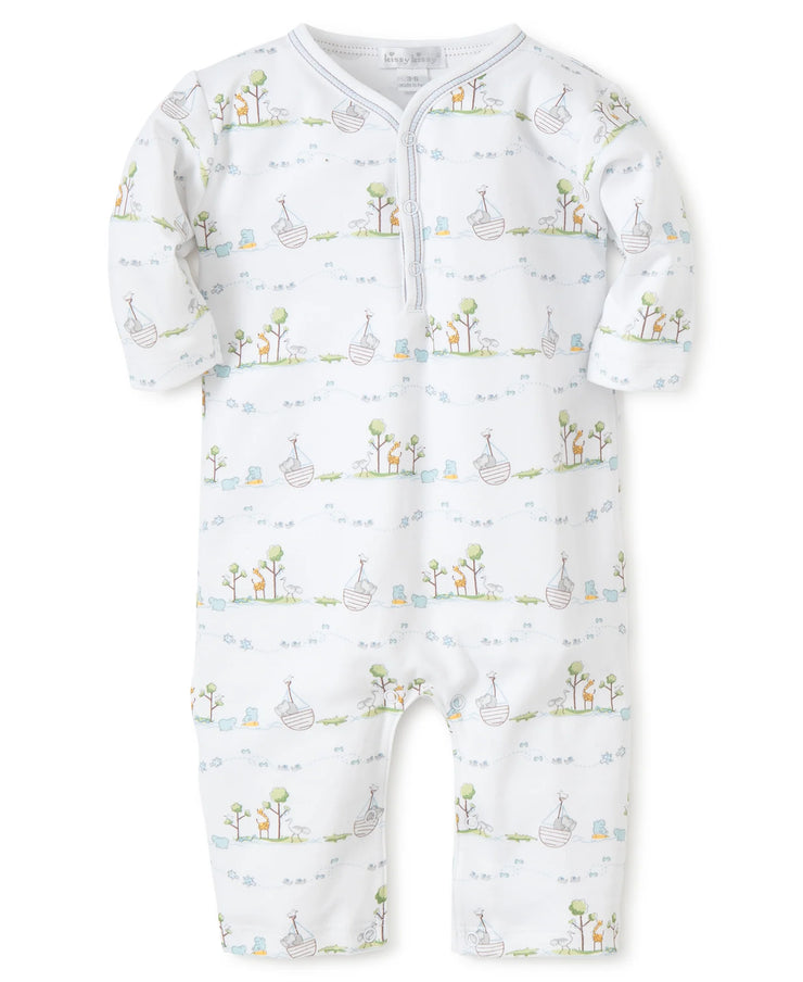 Kissy Kissy Noah’s Print Light Blue Conversion Gown (Newborn)