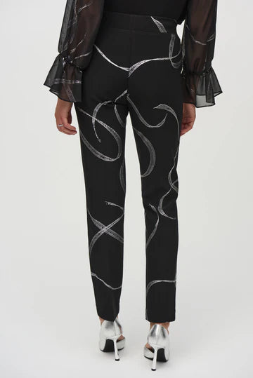Joseph Ribkoff Black and Silver Pant 244119