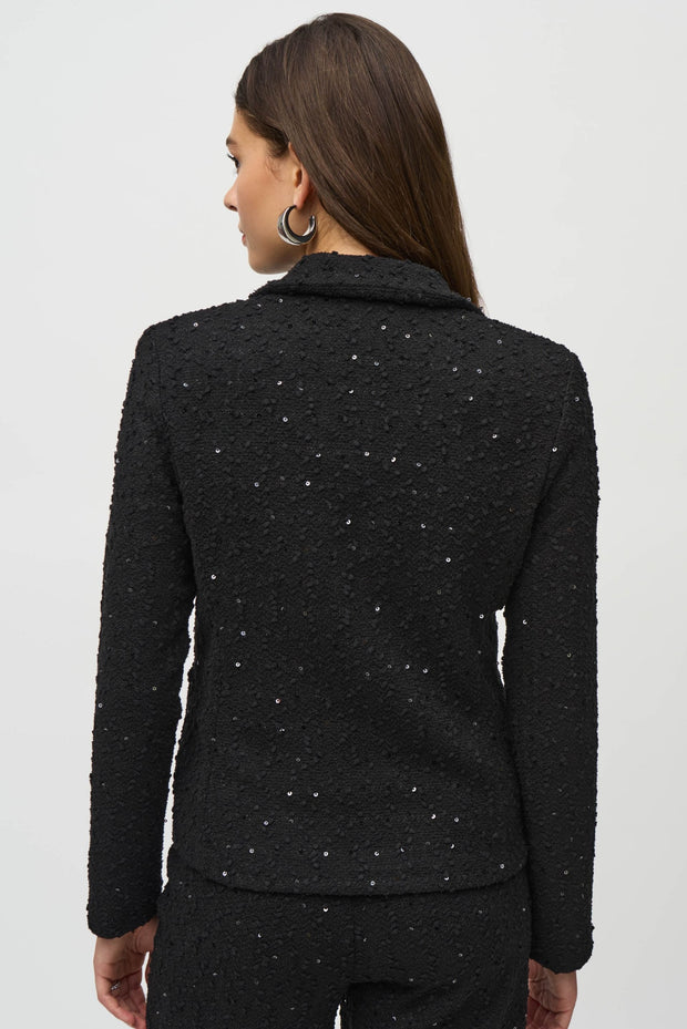 Joseph Ribkoff Black Sequin Tweed Blazer 244203