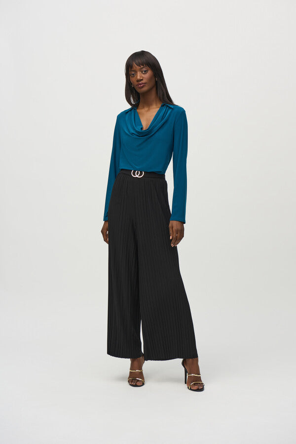 Joseph Ribkoff Blue Long Sleeve Cowl Neck 244226