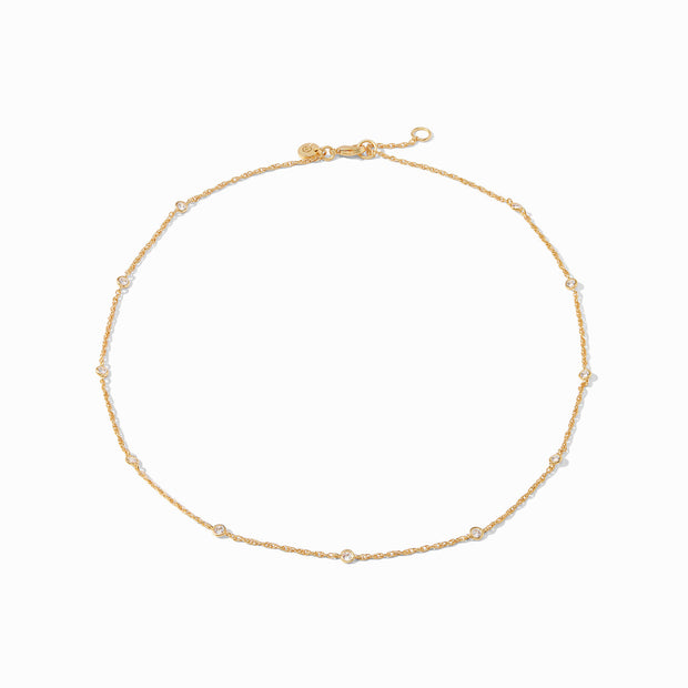 Julie Vos Celeste Delicate Station Necklace Gold Cubic Zirconia N433GCZ00
