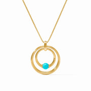 Julie Vos Hydra Pendant -Gold-Turquoise Blue P210GTQ00