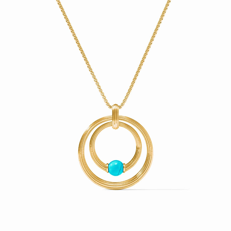 Julie Vos Hydra Pendant -Gold-Turquoise Blue P210GTQ00