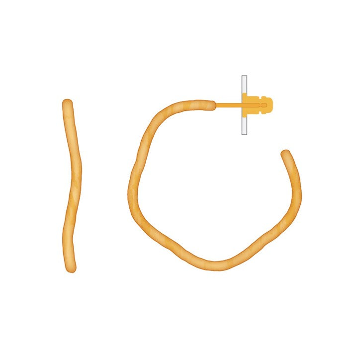 Spartina SP Ripple Wave Hoop Earrings 32mm Gold 376066