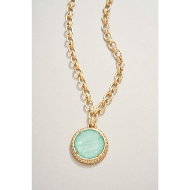 Spartina Karina Round Necklace 18" Sea Foam 409591