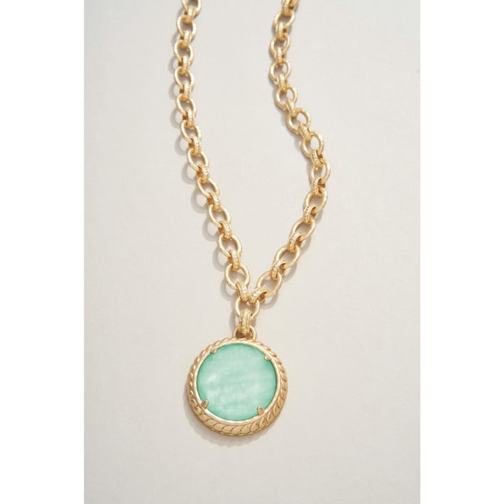 Spartina Karina Round Necklace 18" Sea Foam 409591