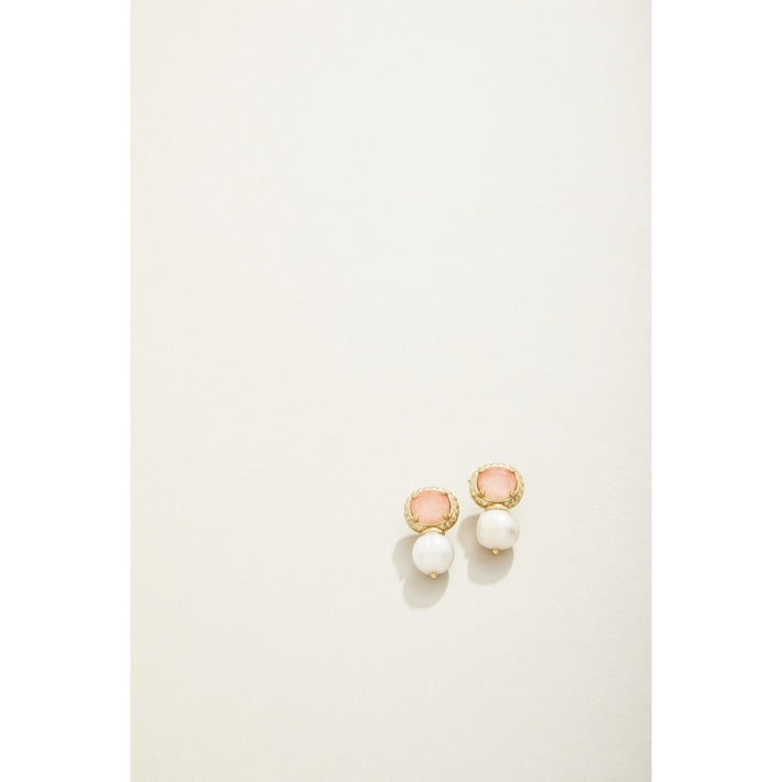 Spartina Karina Pearl Stud Earrings Peach 409775