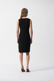 Joseph Ribkoff Silky Knit Dot Print Sleeveless Sheath Dress 251094