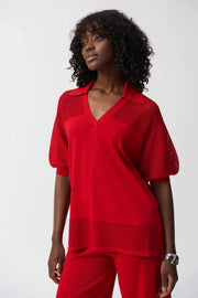 Joseph Ribkoff Sweater Knit Pullover With Pointelle Detail 251925