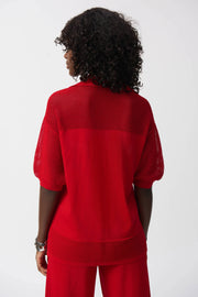 Joseph Ribkoff Sweater Knit Pullover With Pointelle Detail 251925