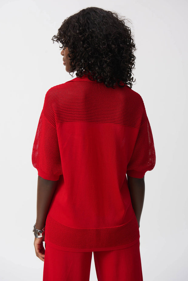 Joseph Ribkoff Sweater Knit Pullover With Pointelle Detail 251925