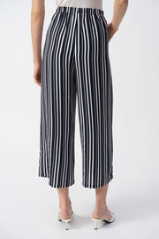 Joseph Ribkoff Woven Stripe Print Culotte Pants 251162