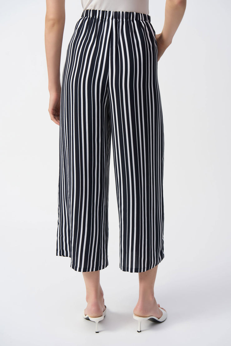 Joseph Ribkoff Woven Stripe Print Culotte Pants 251162