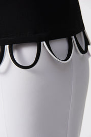 Joseph Ribkoff Silky Knit Loop Detail Fitted Top 251133
