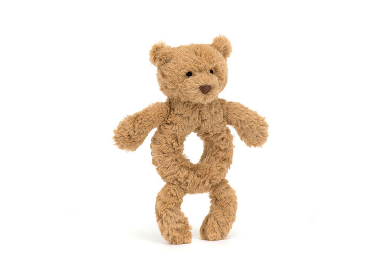 Jellycat Bartholomew Bear Ring Rattle