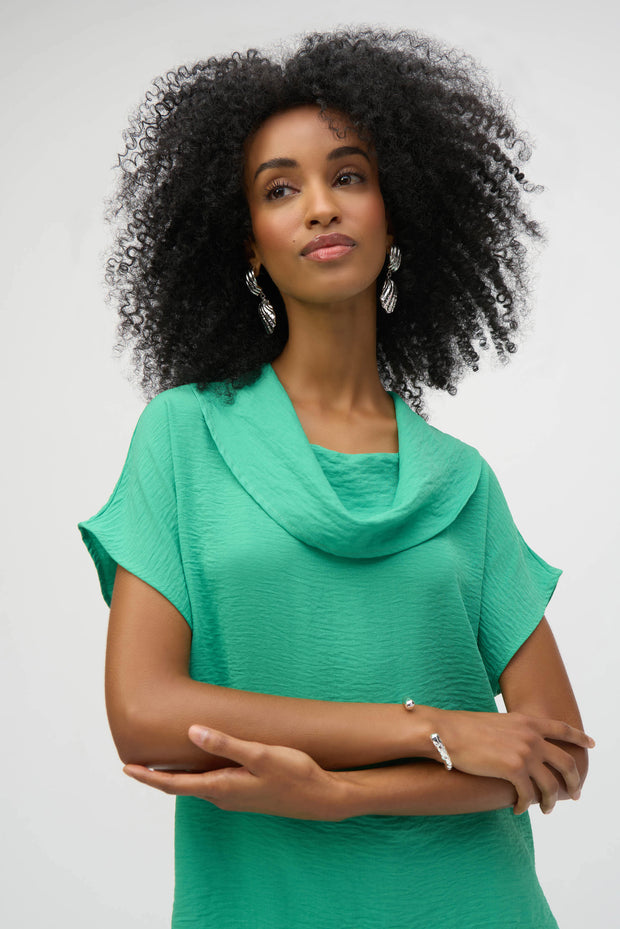 Joseph Ribkoff Gauze Cowl Neck Straight Top 252055
