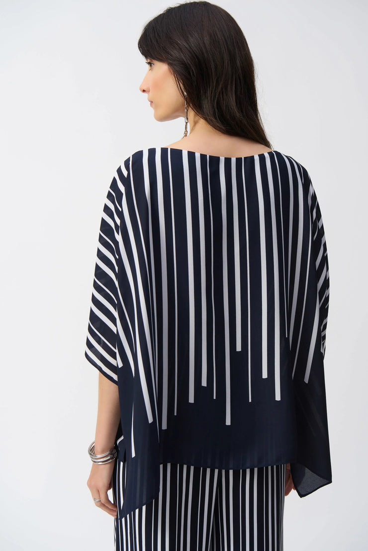 Joseph Ribkoff Georgette Abstract Print Poncho Top 251180