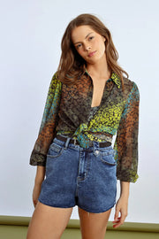 LiLI Motley Bracken ladies woven shirt PL282DP (green/black)
