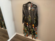 Ciello long sleeved floral duster T417BK