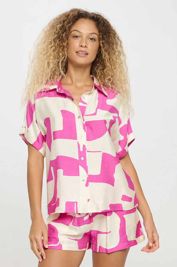 Meet Me in Santorini Fuchsia Wave Set