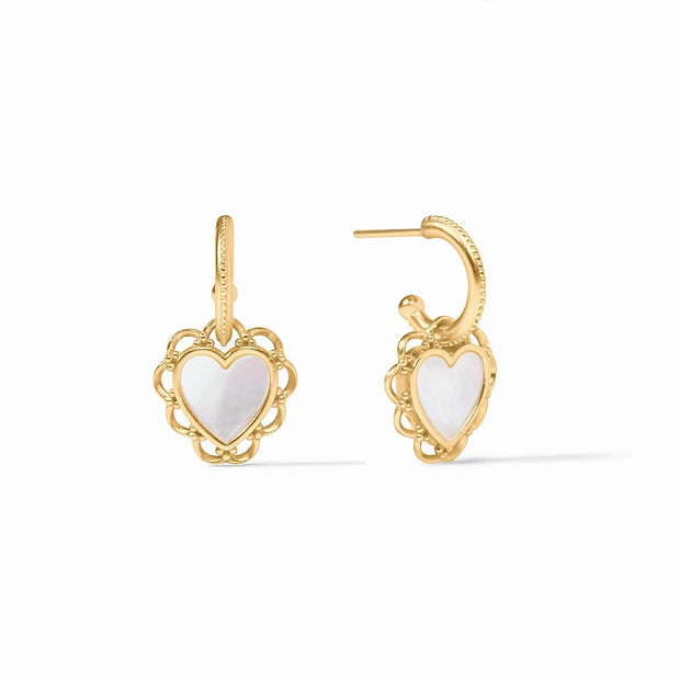 Julie Vos Lace Heart Hoop & Charm Earring SKU ER965GMPL00