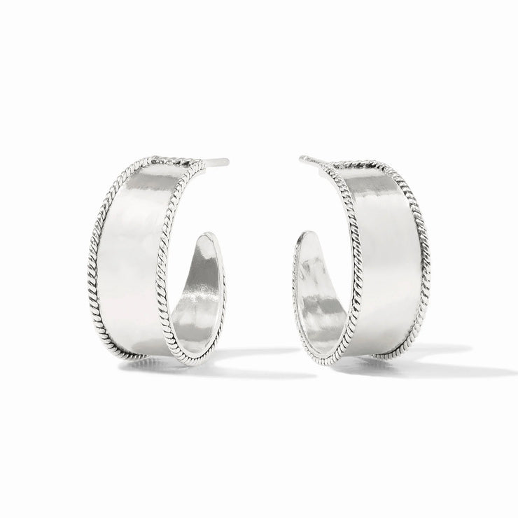 Julie Vos silver savoy hoop S