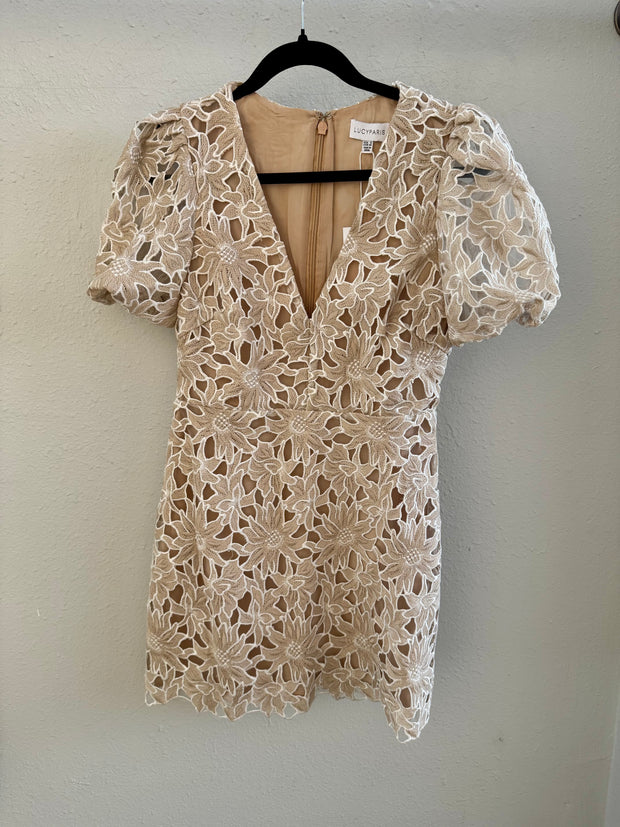 Lucy Paris Karina Mini Lace Beige DR3868
