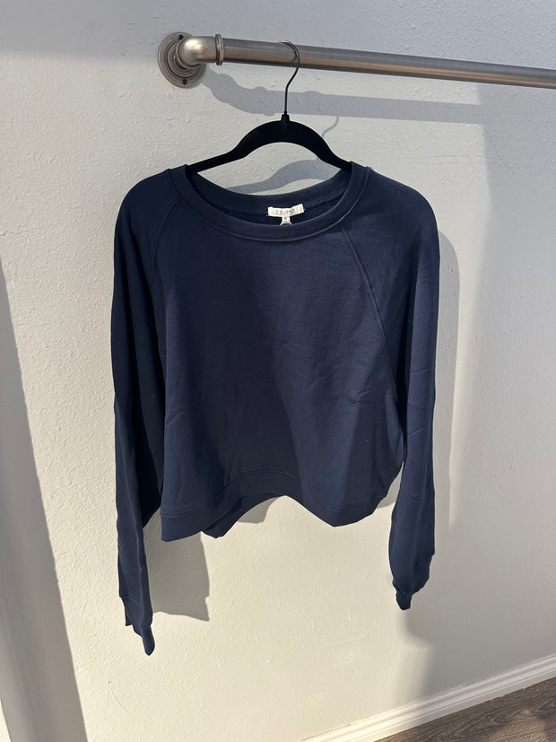 Z Supply Crop Out Sweatshirt Blue Sapphire SKU ZT254894