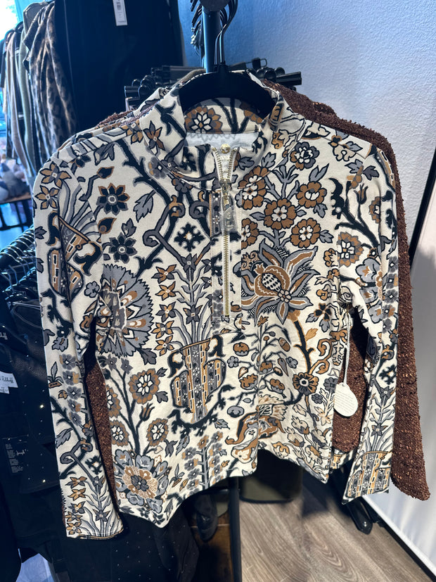 Spartina 449 Nora Zip Top Guerard Estate Cream SKU A100012101L