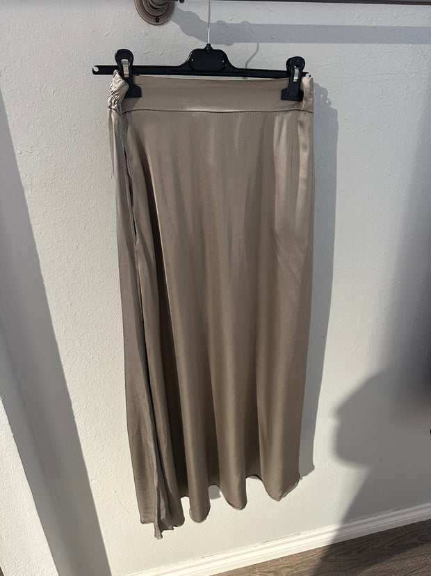 Brand Bazar Beige Silk Skirt