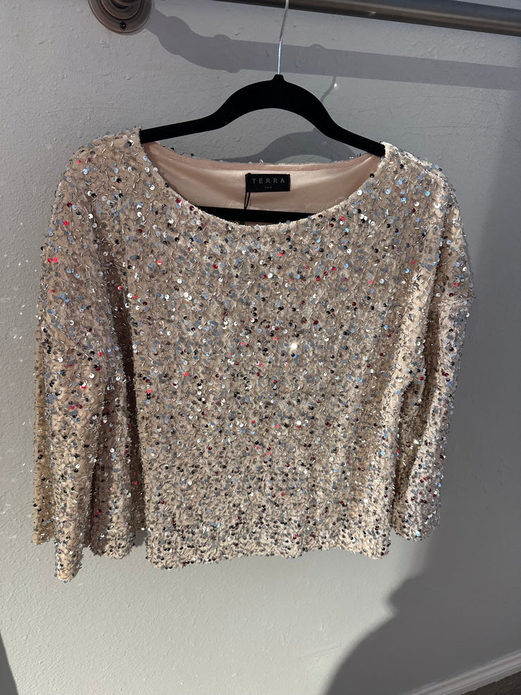 Terra Chic Champagne Sparkle Top SKU T5586