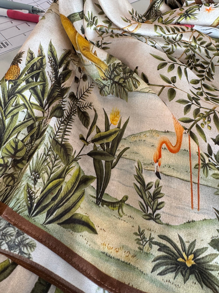 Silk Scarf Jungle Animals