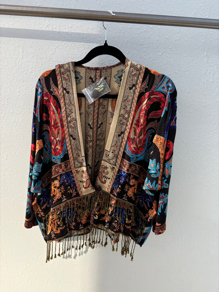 BOK Brown Embroidered Shall