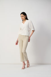 Joseph Ribkoff Classic Straight-Leg with Frayed Hem 243964