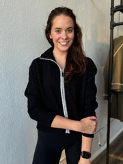 Trisha Tyler Black Zip Front Cardigan
