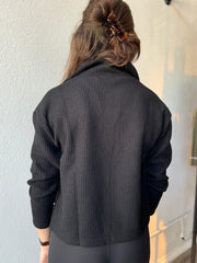 Trisha Tyler Black Zip Front Cardigan