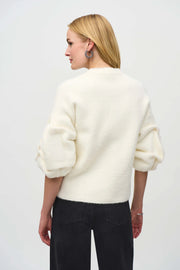 Sweater Knitt Puff Sleeve Jacket 244931