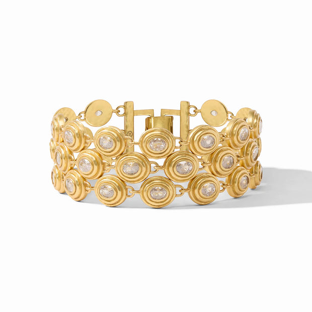 JULIE VOS TUDOR TRIPLE ROW GOLD-CUBIC